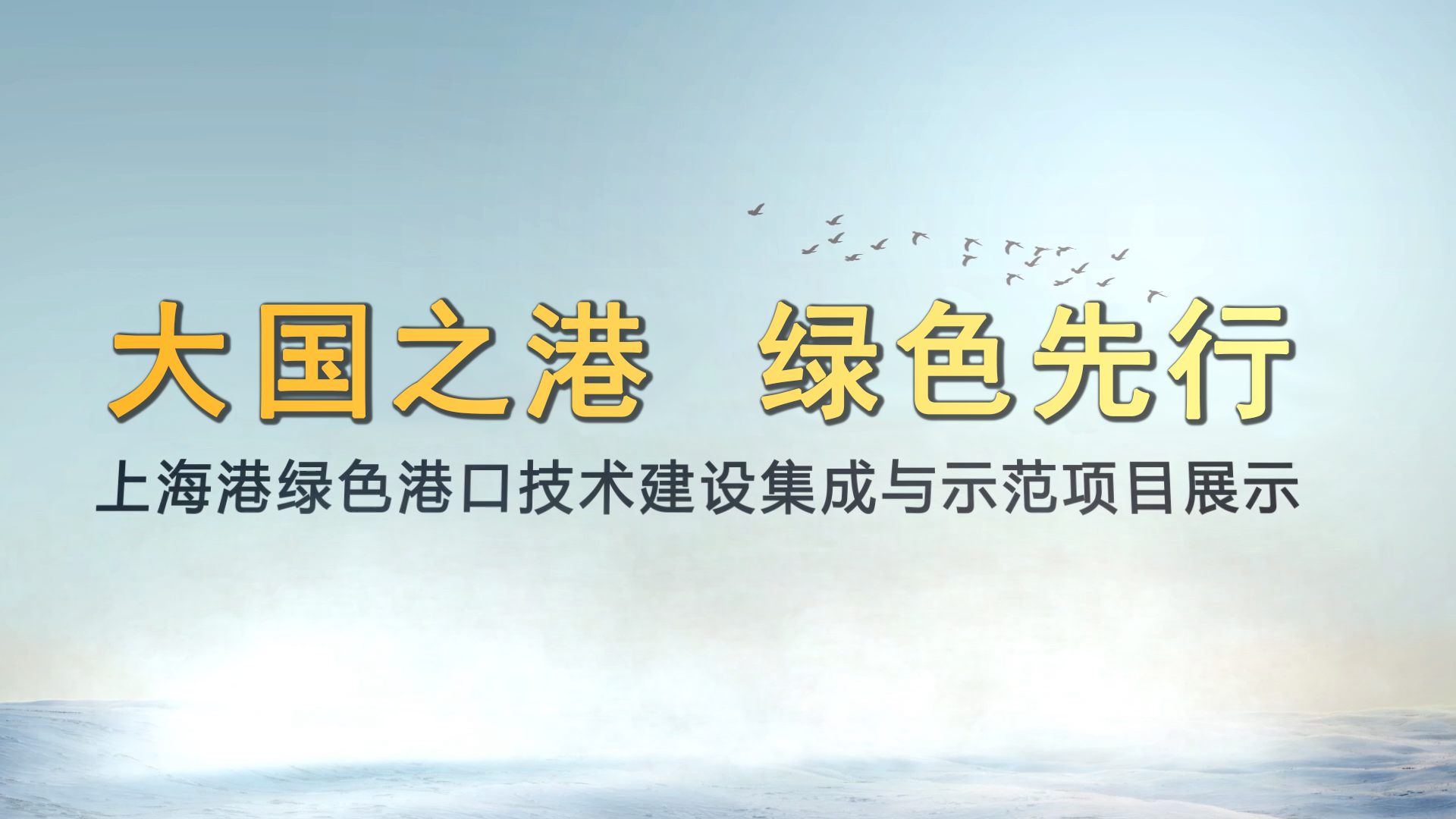 上海港绿色港口技术建设集成与示范项目展示